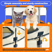 Foldable Portable Pet Playpen with easy assembly, ideal for indoor and outdoor pet activities.