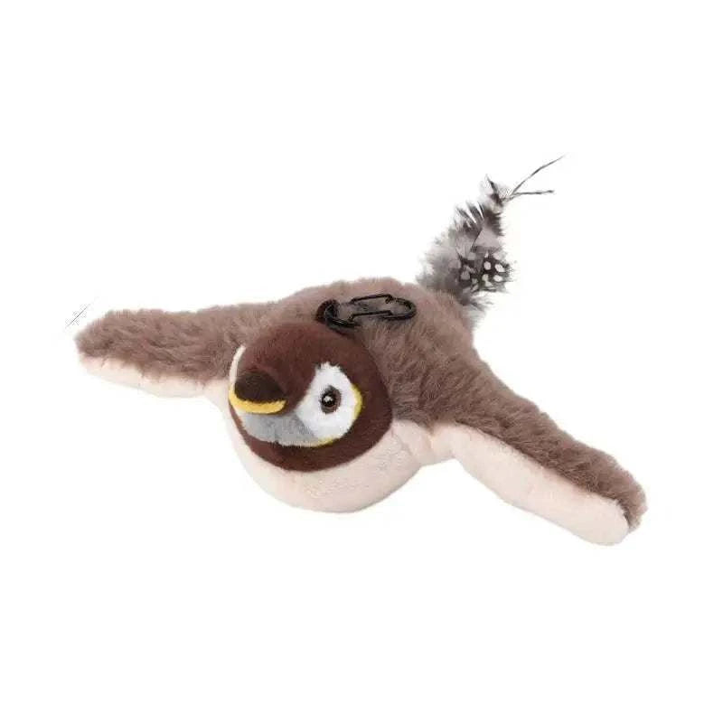 Interactive Cat Toys - Rechargeable Chirping Bird with Catnip