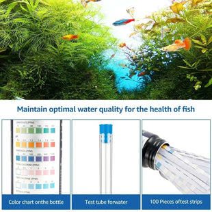 Aquarium Test Kit - 100Pcs 7 in 1 Water Quality Test Strips - Sweet Home Online Store