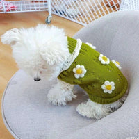 Floral Bliss Dog Sweater: Cozy Knits for Small to Medium Dogs - Sweet Home Online Store