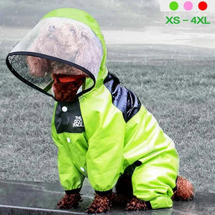 Pet Dog Raincoat - The Dog Face Jumpsuit - Sweet Home Online Store