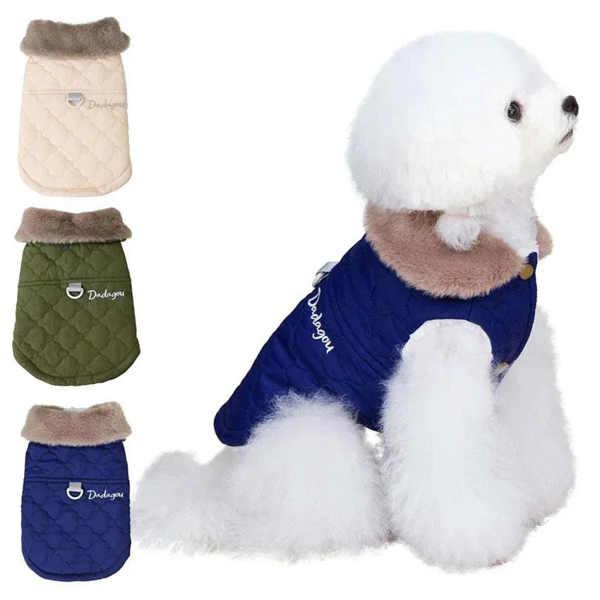 Winter Vest for Dogs - Warm Pet Coat with Big Fur Collar - Sweet Home Online Store