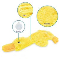 plush dog toys for aggressive chewers Yellow Soothing Duck Dog Toy - for Aggressive Cheers - Cute No Stuff Chewing Pet Supplies - for Puppies - Sweet Home Online Store