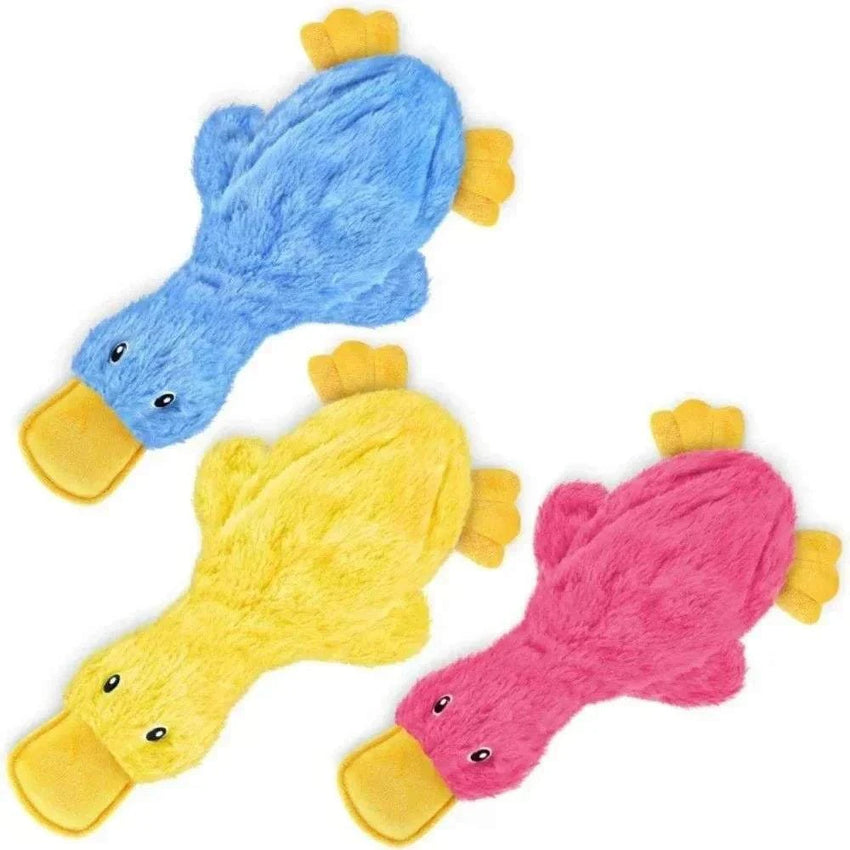 plush dog toys for aggressive chewers Yellow Soothing Duck Dog Toy - for Aggressive Cheers - Cute No Stuff Chewing Pet Supplies - for Puppies - Sweet Home Online Store