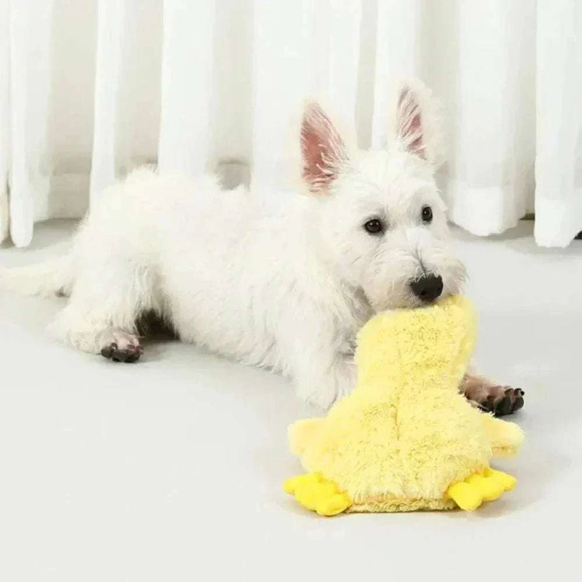 plush dog toys for aggressive chewers Yellow Soothing Duck Dog Toy - for Aggressive Cheers - Cute No Stuff Chewing Pet Supplies - for Puppies - Sweet Home Online Store